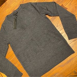 Banana Republic Women’s Washable 100% Grey Merino Wool V-Neck Sweater NWT